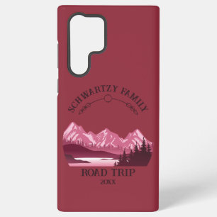 Coque Samsung Galaxy Sunset vintage Red Mountain Lake