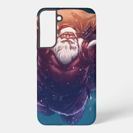 Coque Samsung Galaxy Super Père Noël (Verso)