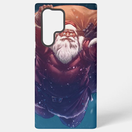 Coque Samsung Galaxy Super Père Noël (Verso)