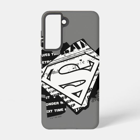 Coque Samsung Galaxy Supergirl Newsprint S-Shield (Verso)
