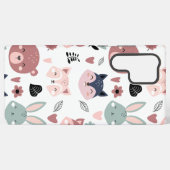 Coque Samsung Galaxy Sweet Pink Bear Fox And Bunny Forest (Verso Horizontal)