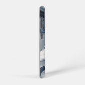 Coque Samsung Galaxy Swirls of white milk in dark blue (Côté droit)