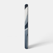 Coque Samsung Galaxy Swirls of white milk in dark blue (Côté gauche)