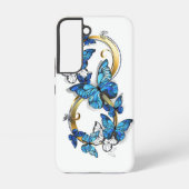 Coque Samsung Galaxy Symbol Infinity of Blue Morpho Butterflies (Verso)