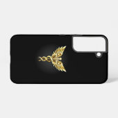 Coque Samsung Galaxy Symbole caducée polygonal or (Verso Horizontal)