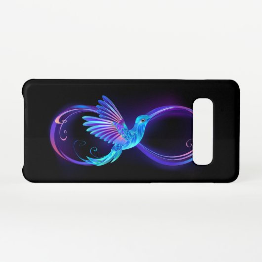 Coque Samsung Galaxy Symbole de Neon Infinity par Glowing Hummingbird (Dos Horizontal)