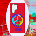 Coque Samsung Galaxy Symbole de paix gras<br><div class="desc">Coloré signe de paix audacieux,  dans des couleurs d'encre vive,  ornent ce boîtier de téléphone vibrant. Choix de couleur disponible pour les couleurs arrière - plans.</div>