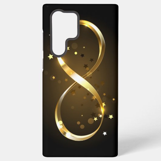 Coque Samsung Galaxy Symbole d'infini doré (Verso)
