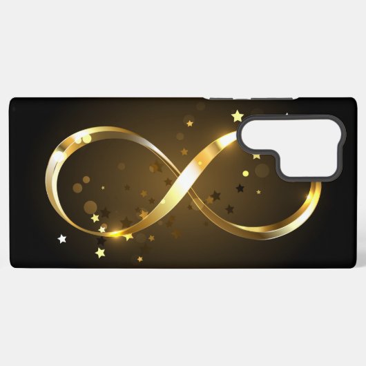 Coque Samsung Galaxy Symbole d'infini doré (Verso Horizontal)