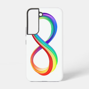 Coque Samsung Galaxy Symbole d'infinité arc-en-ciel stratifié