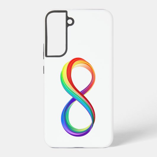Coque Samsung Galaxy Symbole d'infinité arc-en-ciel stratifié (Verso)