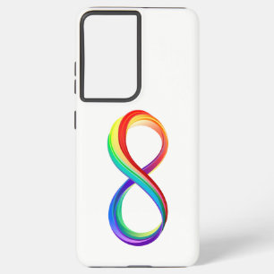 Coque Samsung Galaxy Symbole d'infinité arc-en-ciel stratifié