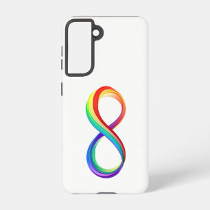 Coque Samsung Galaxy Symbole d'infinité arc-en-ciel stratifié