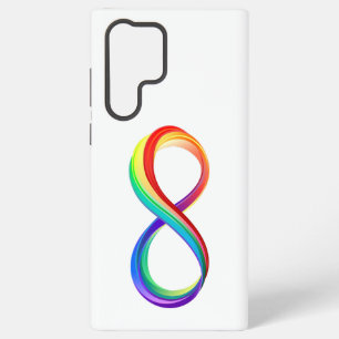 Coque Samsung Galaxy Symbole d'infinité arc-en-ciel stratifié