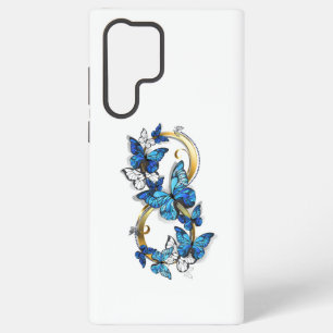 Coque Samsung Galaxy Symbole infini de papillons Morpho bleus