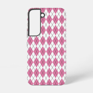 Coque Samsung Galaxy Tartan des années 70 rose