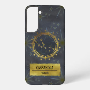 Coque Samsung Galaxy Taurus Dark Zodiac Astrologie : Noir & Or