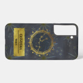 Coque Samsung Galaxy Taurus Dark Zodiac Astrologie : Noir & Or (Verso Horizontal)