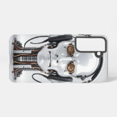 Coque Samsung Galaxy tête robotisée avec casque (Verso Horizontal)