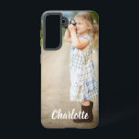 Coque Samsung Galaxy Texte photo personnalisé<br><div class="desc">Texte Photo Personnalisé Samsung Galaxy S21 Coque</div>