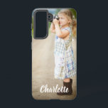 Coque Samsung Galaxy Texte photo personnalisé<br><div class="desc">Texte Photo Personnalisé Samsung Galaxy S21 Coque</div>