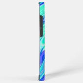 Coque Samsung Galaxy Texture Abstraite en marbre bleu turquoise (Côté droit)