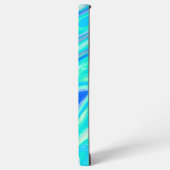 Coque Samsung Galaxy Texture Abstraite en marbre bleu turquoise (Côté gauche)
