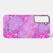 Coque Samsung Galaxy Texture de marbre rose, effet de marbre (Verso Horizontal)