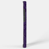 Coque Samsung Galaxy Texture métallique violette et dentelle florale (Côté droit)