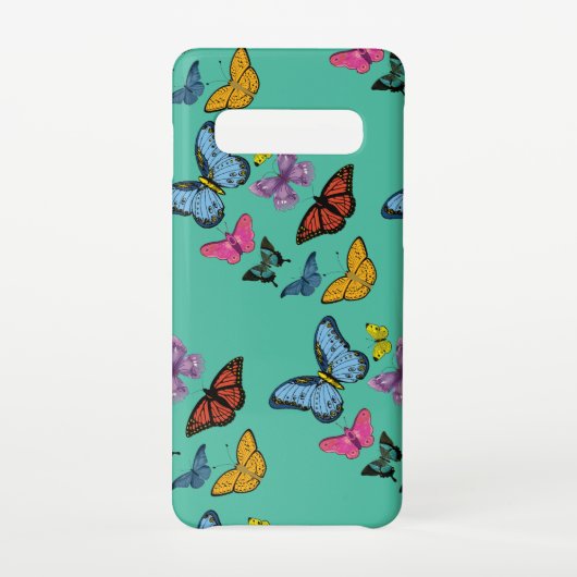 Coque Samsung Galaxy Texture motif papillon (Dos)