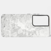 Coque Samsung Galaxy Texture Noire Et Marbre blanc Sans Faille (Côté gauche)