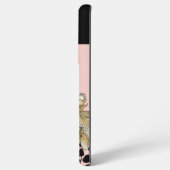 Coque Samsung Galaxy Tigre Imprimer Fleurs d'ivoire rose et noir S21 Co (Verso Horizontal)