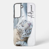 Coque Samsung Galaxy Tigres blancs (Verso)