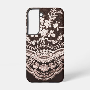 Coque Samsung Galaxy Tissu Grunge Dentelle