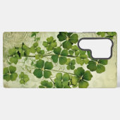 COQUE SAMSUNG GALAXY TONS ANCIENS DES SHAMROCKS IRLANDAIS VERTS (Verso Horizontal)