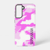 Coque Samsung Galaxy Tons de camouflage rose et blanc (Verso)