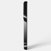Coque Samsung Galaxy Tons Gris Acier Inoxydable Metalli Look- Monogramm (Verso Horizontal)