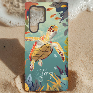 Coque Samsung Galaxy Tortue verte nage dans l'océan Pacifique