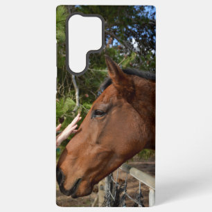 Coque Samsung Galaxy "Toucher Gentil : Se lier avec un doux cheval brun