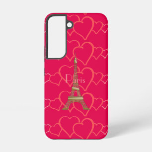 Coque Samsung Galaxy Tour Eiffel Amour Cœur Rose Paris