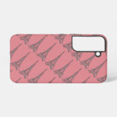 Coque Samsung Galaxy Tour Eiffel Rose Paris (Verso Horizontal)
