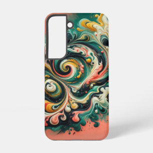 Coque Samsung Galaxy Tourbillon de cascade de corail Art fluide abstr