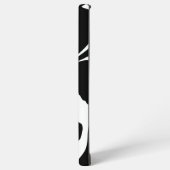 Coque Samsung Galaxy Tourbillon noir et Marbre blanc moderne (Côté gauche)