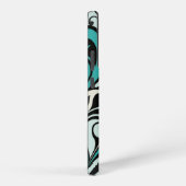 Coque Samsung Galaxy Tourbillons floraux turquoise Samsung S22 Coque (Côté droit)