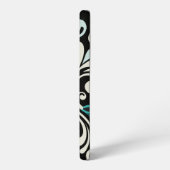 Coque Samsung Galaxy Tourbillons floraux turquoise Samsung S22 Coque (Côté gauche)