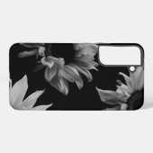 Coque Samsung Galaxy Tournesol Noir Blancs photo d'art unique (Verso Horizontal)