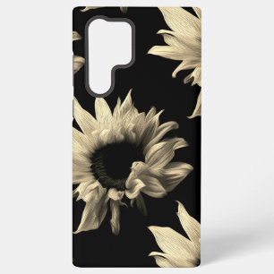 Coque Samsung Galaxy Tournesol - Photographie d'art fine sépia Unique C