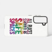 Coque Samsung Galaxy Tous Les Lieux Devraient Être Des Espaces Sûrs LGB (Verso Horizontal)