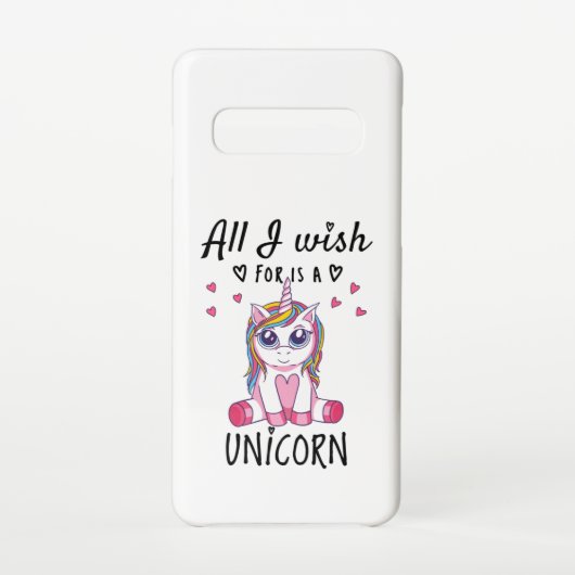 Coque Samsung Galaxy Tout ce que je souhaite est une licorne (Dos)