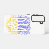Coque Samsung Galaxy Trident heraldique ukrainien tryzub étoiles disper (Verso Horizontal)